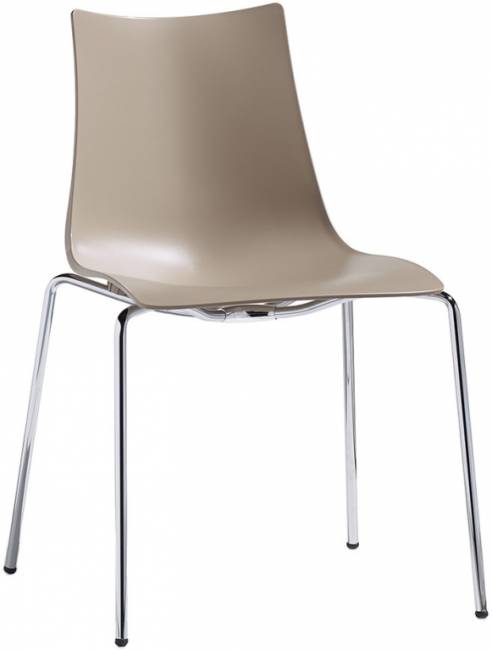 Стул пластиковый Zebra Technopolymer 4 legs хром, тортора 540х520х810 мм