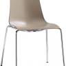 Стул пластиковый Zebra Technopolymer 4 legs хром, тортора 540х520х810 мм