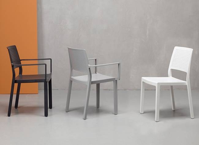 Кресло пластиковое Emi светло-серый 570х485х840 мм