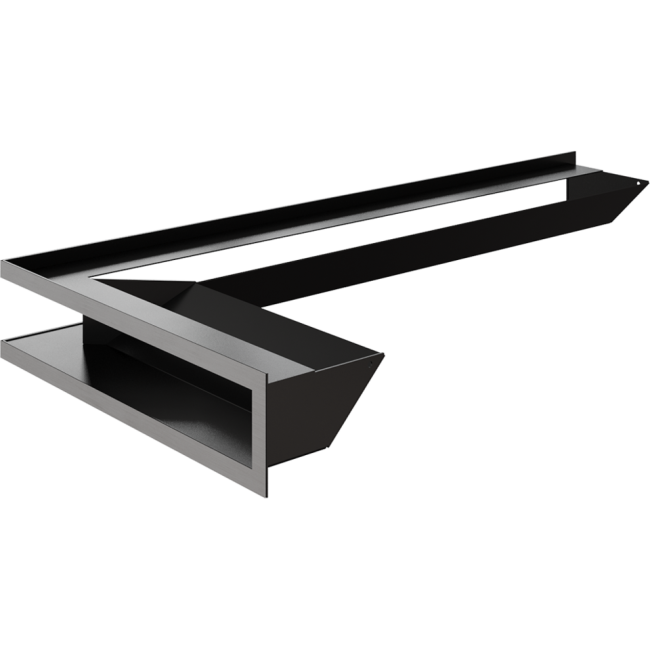 Решетка Kratki Люфт угловая 9/40/80 см левая стальная