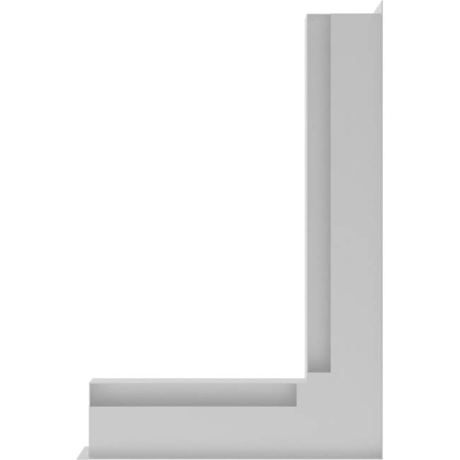 Решетка Kratki Люфт угловая 6*40см правая белая