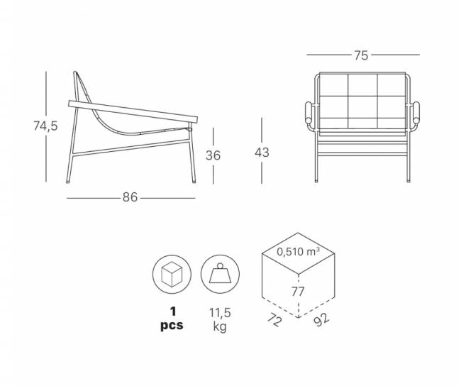 Кресло лаунж металлическое Dress Code Fashion Indoor тортора, черный 750х860х745 мм Кресло лаунж металлическое Dress Code Fashion Indoor тортора, черный 750х860х745 мм