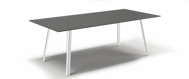 Стол ламинированный Squid алюминиевый, антрацит 2090х1000х730 мм