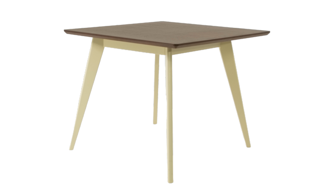 Стол обеденный Сканди М90, слоновая кость/орех