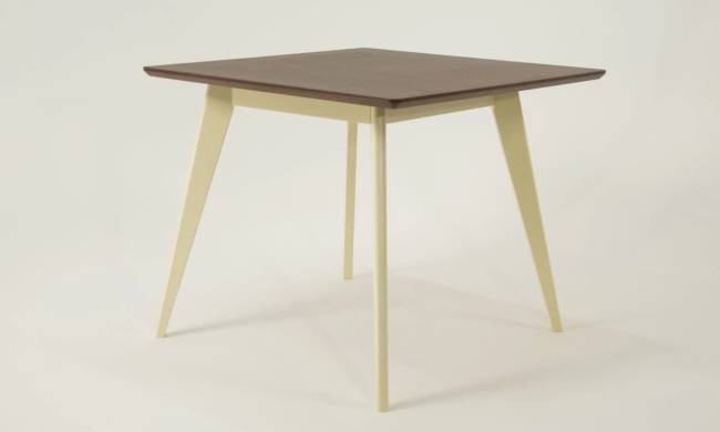 Стол обеденный Сканди М90, слоновая кость/орех