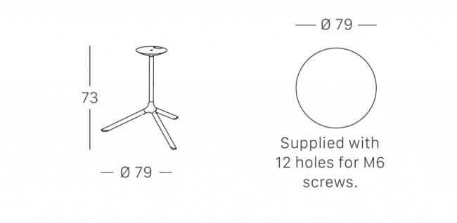 Стол ламинированный обеденный складной Tripe Maxi Folding оливковый, зернистый Ø800х740 мм