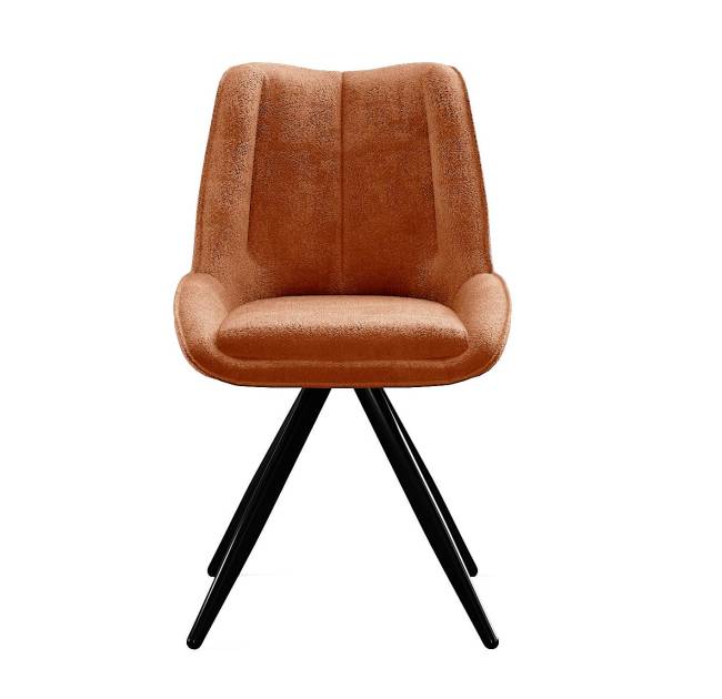 Стул DikLine 504 поворотный BL07 терракотовый, ножки черные