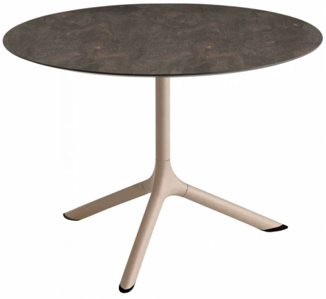 Столик ламинированный кофейный Tripe тортора, кортен Ø700х510 мм