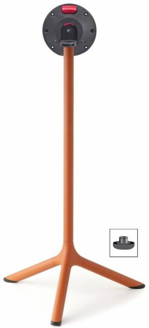 Стол ламинированный барный складной Tripe Folding терракотовый, черный мрамор Сахара Ø600х1100 мм