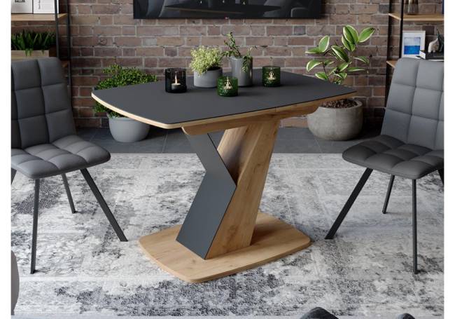 Гарда Тип 1 дуб крафт золотой / стекло матовое чёрный графит