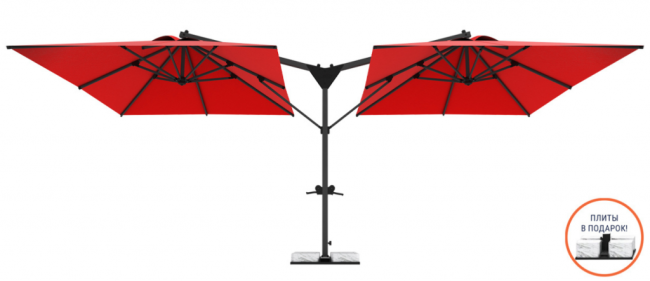 Зонт профессиональный двухкупольный 7х3.5 м Double Banana T 7000х3500 мм