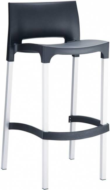 Стул пластиковый барный Gio 75 черный 390х450х960 мм Стул пластиковый барный Gio 75 черный 390х450х960 мм