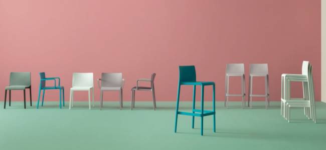 Стул пластиковый барный Volt терракотовый 485х480х1000 мм Стул пластиковый барный Volt терракотовый 485х480х1000 мм