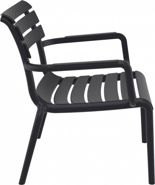 Кресло лаунж пластиковое Paris Lounge черный 680х700х760 мм