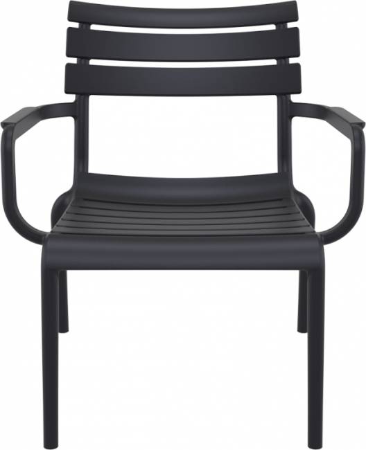 Кресло лаунж пластиковое Paris Lounge черный 680х700х760 мм