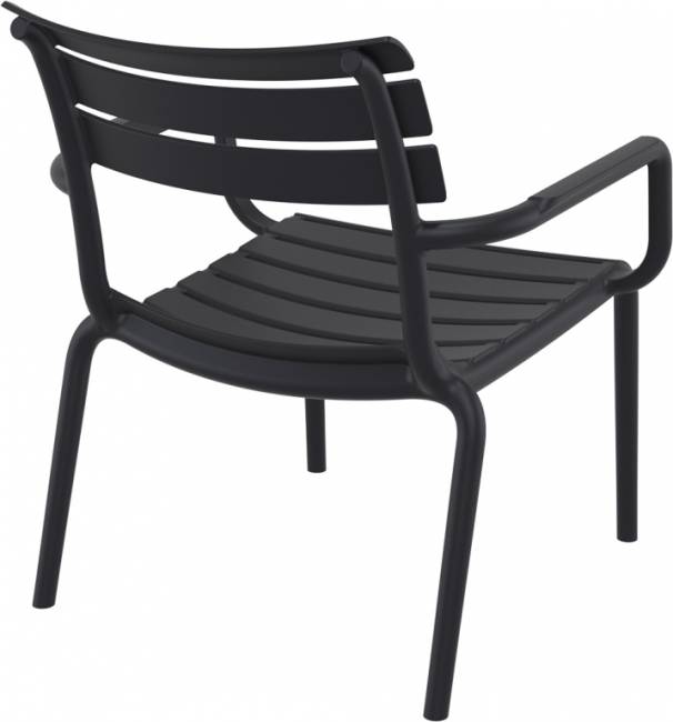 Кресло лаунж пластиковое Paris Lounge черный 680х700х760 мм