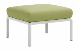 Пуф пластиковый с подушкой Komodo Pouf белый, авокадо 700х700х490 мм