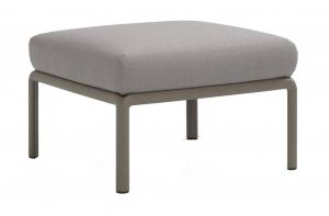 Пуф пластиковый с подушкой Komodo Pouf тортора, серый 700х700х490 мм