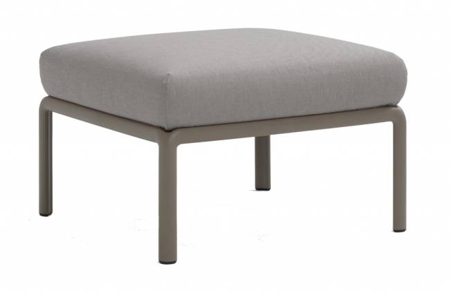 Пуф пластиковый с подушкой Komodo Pouf тортора, серый 700х700х490 мм