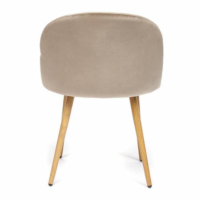 Стул MELODY (mod. 4997) серо-бежевый/натуральное дерево металл/вельвет
