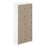 SG.820.WH.OD / Локер 10 ячеек 800х400х1866 / корпус: белый; фасады: дуб темный