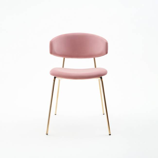 Дизайнерский стул FIT розовый, основание золото Дизайнерский стул FIT розовый, основание золото