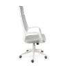 Кресло офисное / IQ / белый пластик / серая ткань