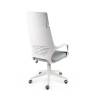 Кресло офисное / IQ / белый пластик / серая ткань