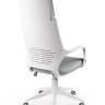 Кресло офисное / IQ / белый пластик / серая ткань