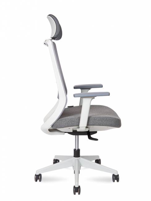 Кресло офисное / Mono grey / серый пластик / серая ткань / серая сетка