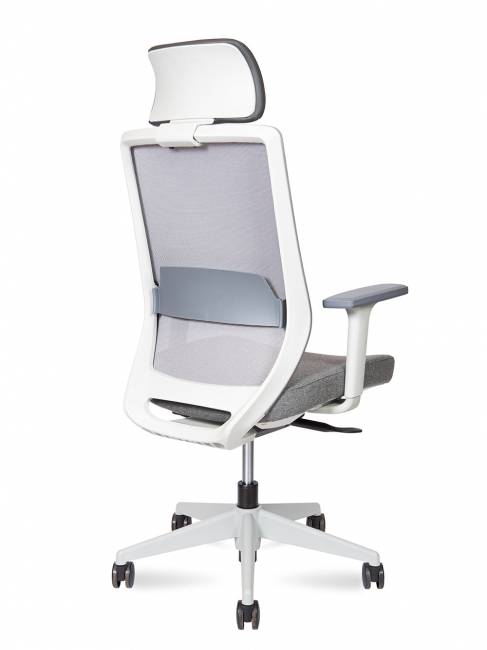 Кресло офисное / Mono grey / серый пластик / серая ткань / серая сетка