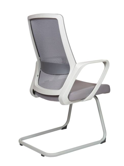 Кресло офисное / Пино грэй CF / Pino grey CF / серый пластик / серая сетка / серая ткань