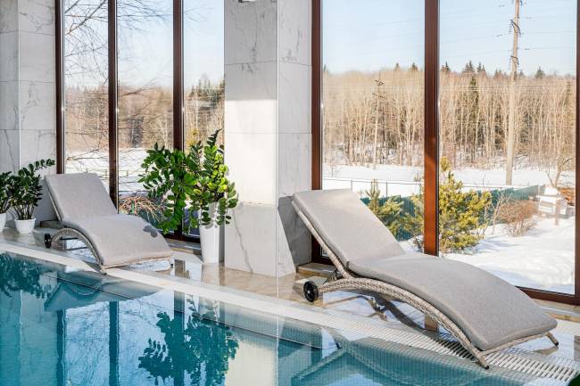 Шезлонги AGATA бежевые с матрасами