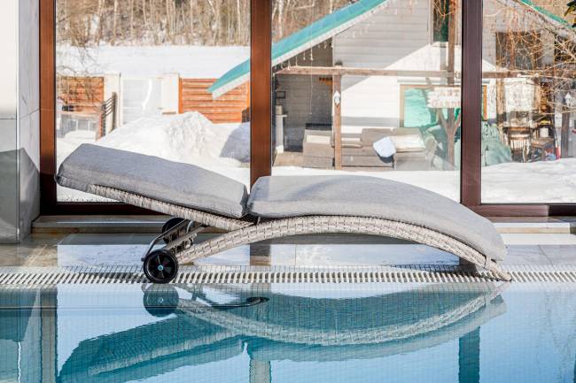 Шезлонги AGATA бежевые с матрасами