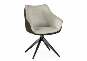 Стул на металлокаркасе Kansas brown / cream / black