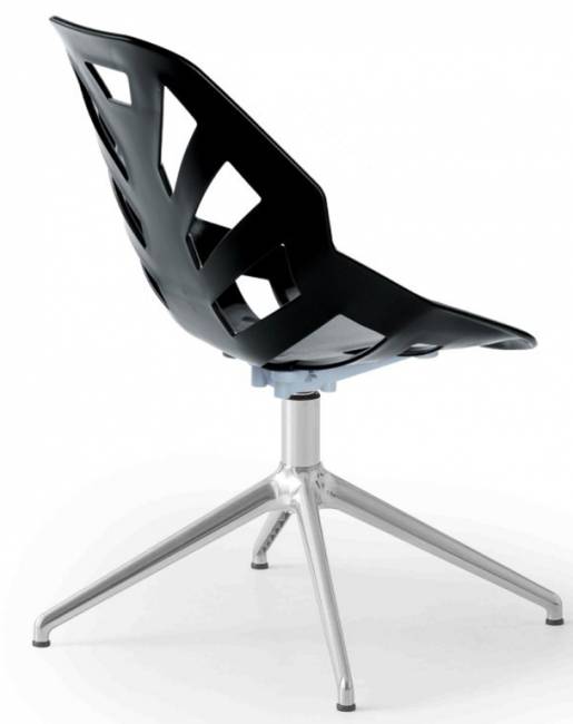 Стул офисный пластиковый Ninja L черный 700х700х840 мм