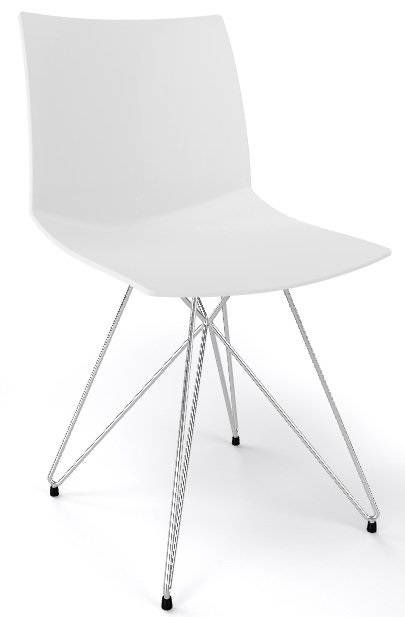 Стул пластиковый Kanvas TC белый 430х500х790 мм