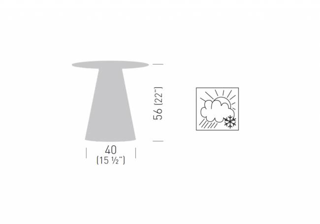 Подстолье пластиковое Roller Base Ø400х560 мм