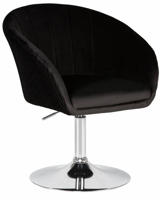 Кресло дизайнерское DOBRIN EDISON, черный велюр (1922-21)