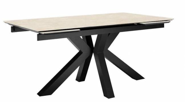 Стол DikLine SFE140 Керамика Krater Perla (бежевый матовый)/подстолье черное/опоры черные (2 уп.) Стол DikLine SFE140 Керамика Krater Perla (бежевый матовый)/подстолье черное/опоры черные (2 уп.)