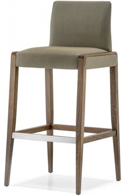 Стул деревянный барный с обивкой Jil 465х510х1030 мм