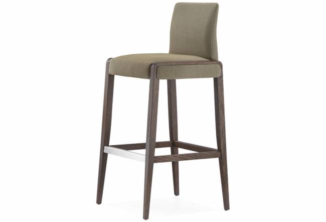 Стул деревянный барный с обивкой Jil 465х510х1030 мм