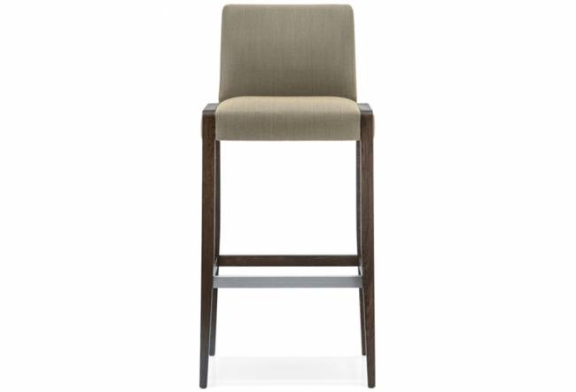 Стул деревянный барный с обивкой Jil 465х510х1030 мм