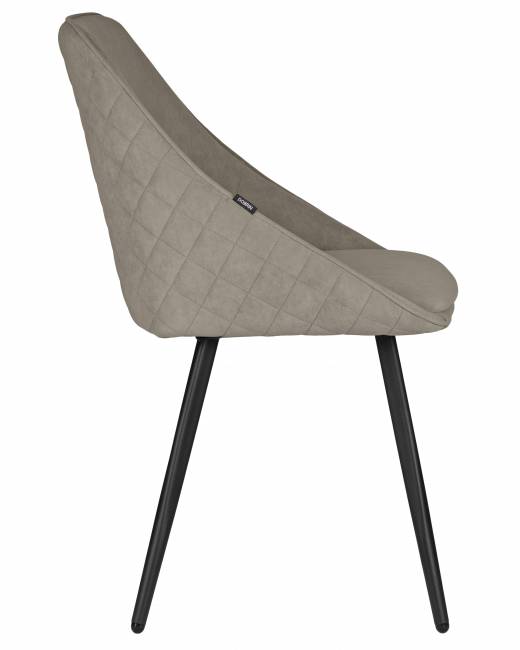 Стул обеденный DOBRIN STELLA, ЭМАЛЬ ЧЕРНЫЙ МУАР велюр Catania Cocoa