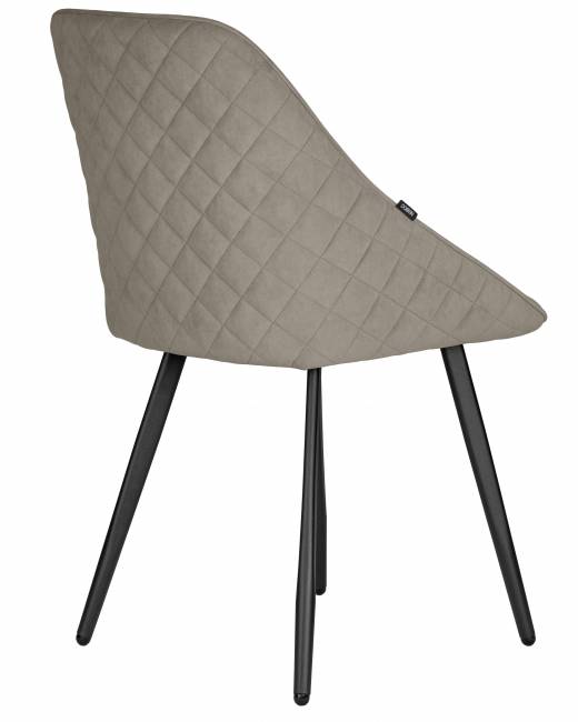 Стул обеденный DOBRIN STELLA, ЭМАЛЬ ЧЕРНЫЙ МУАР велюр Catania Cocoa