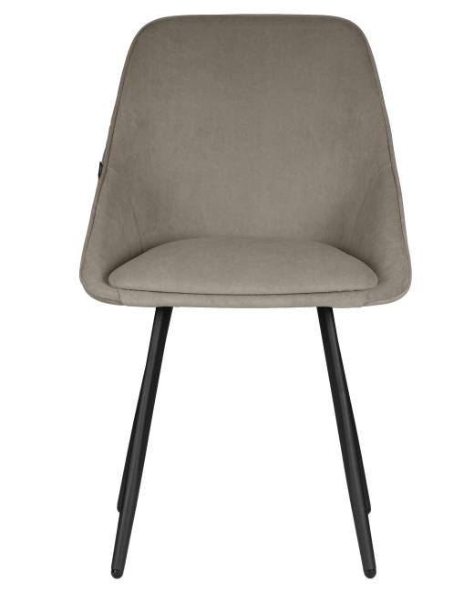 Стул обеденный DOBRIN STELLA, ЭМАЛЬ ЧЕРНЫЙ МУАР велюр Catania Cocoa