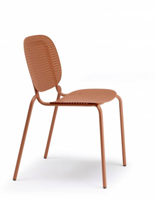 Стул металлический Si-Si Dots терракотовый 500х550х800 мм