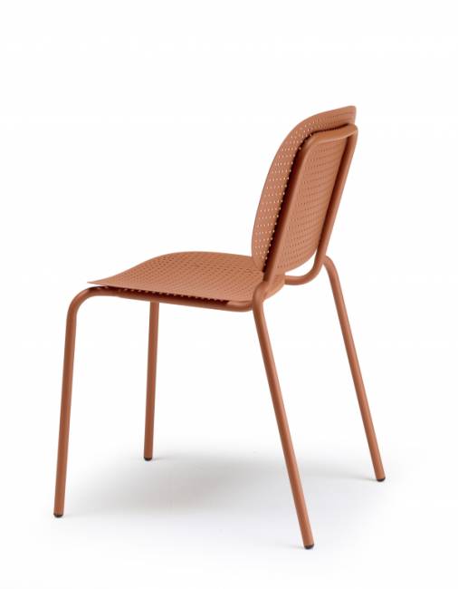 Стул металлический Si-Si Dots терракотовый 500х550х800 мм