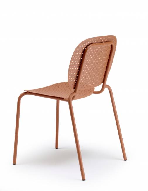 Стул металлический Si-Si Dots терракотовый 500х550х800 мм