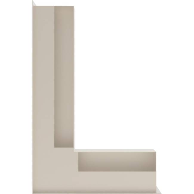 Решетка Kratki Люфт угловая 9*40 см левая бежевая